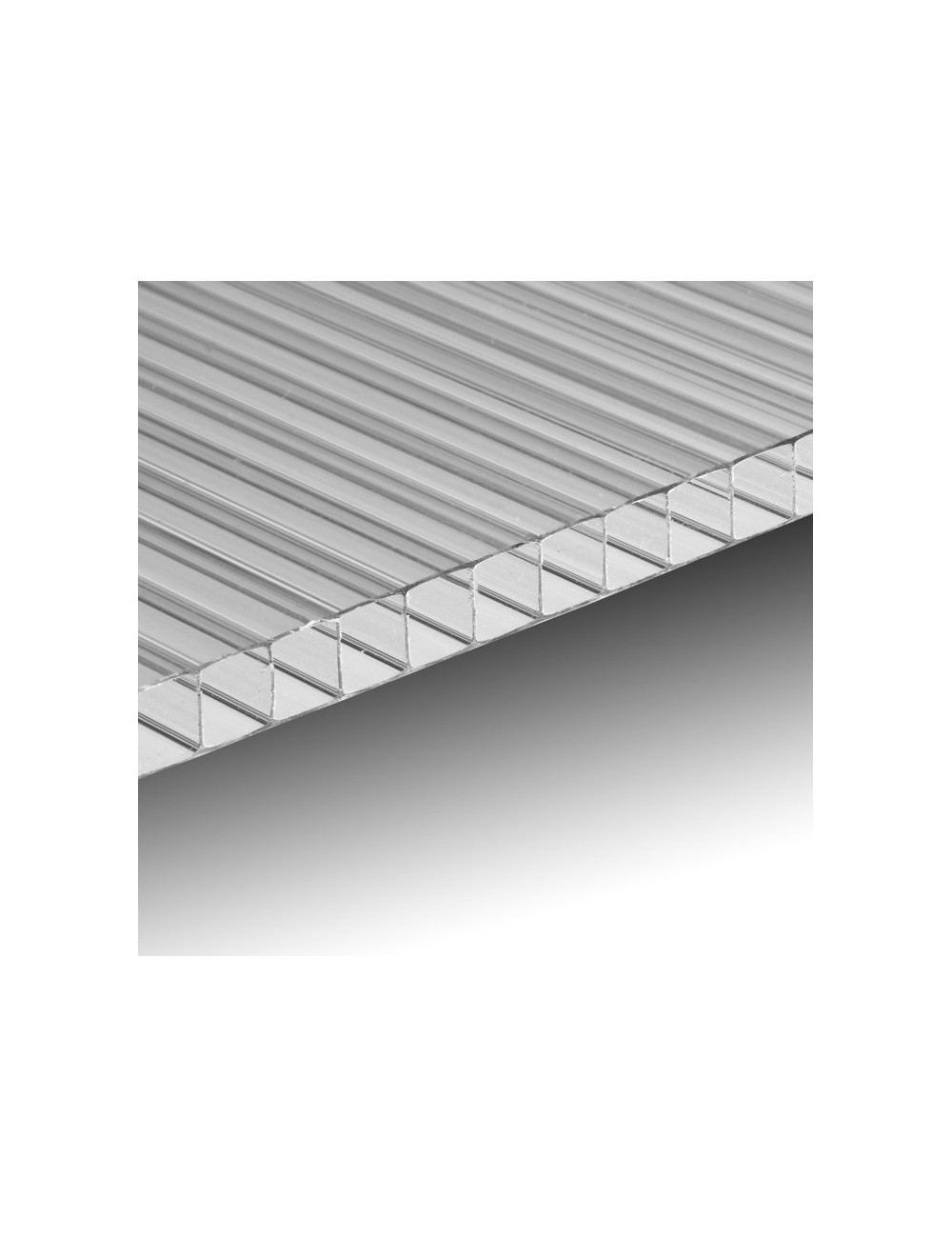 Lastra Policarbonato Alveolare / Liscio Trasparente / sp10mm / 2100x6000