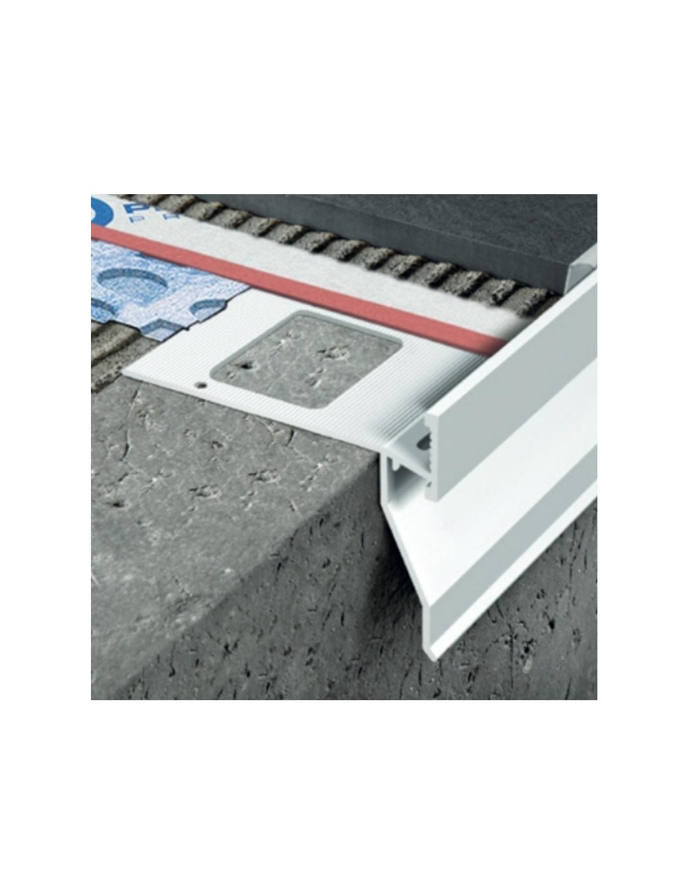 Proterrace Drain FDP / Profilo Gocciolatoio / Alluminio Bianco / 2,7 ml / H.75 mm / SP.10