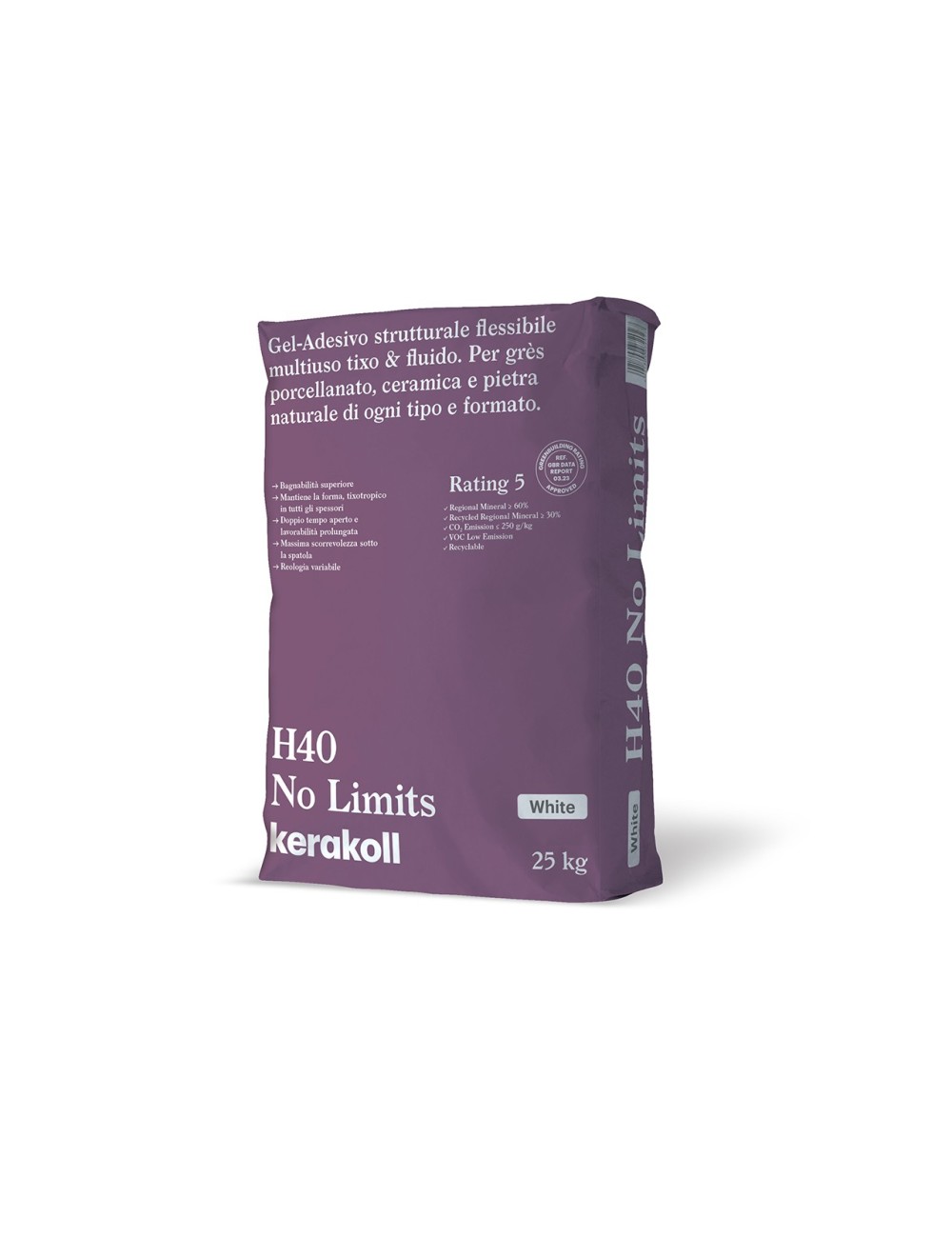 H40 No Limits Kerakoll / 25 kg / Bianco