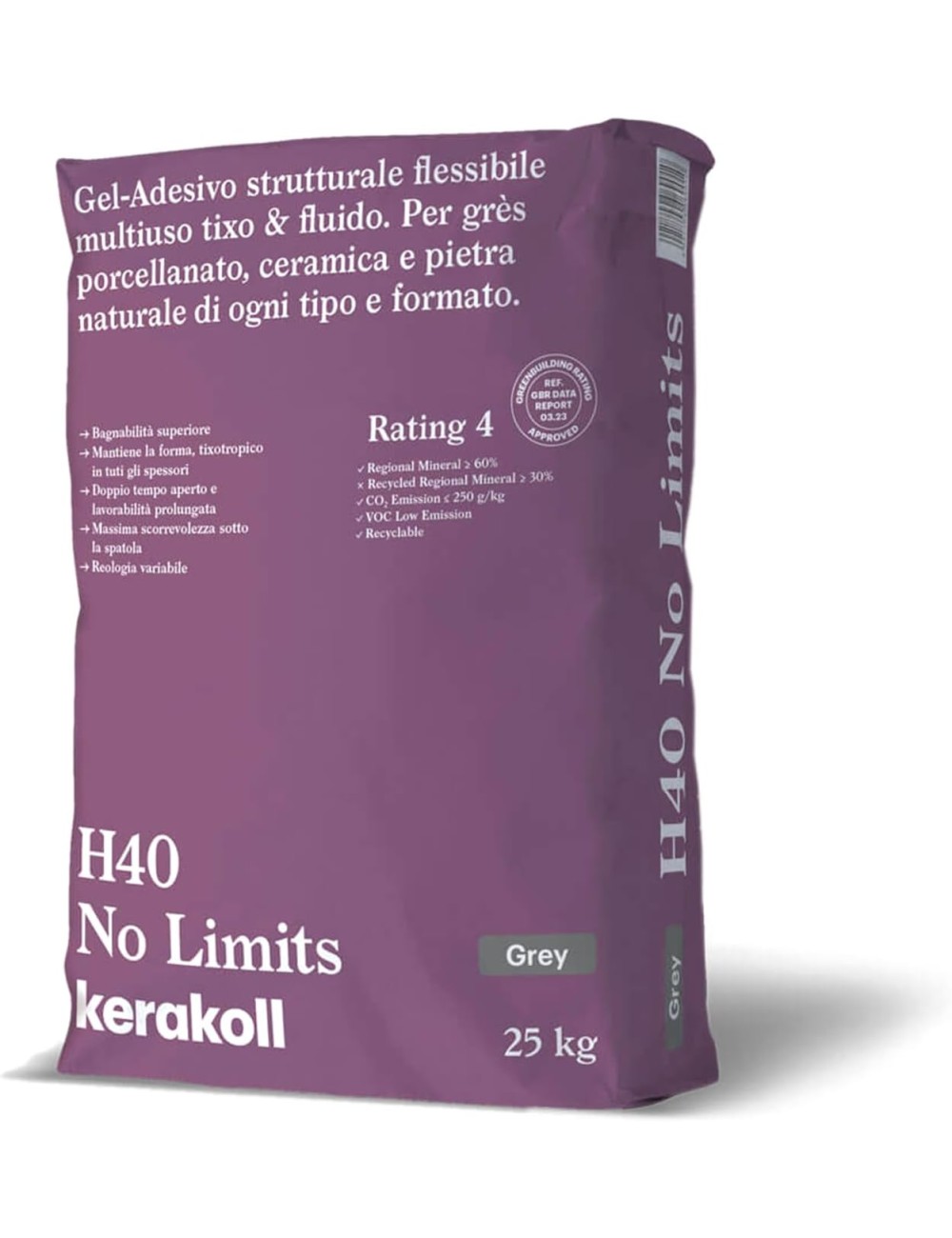 H40 No Limits Kerakoll / 25 kg / Grigio