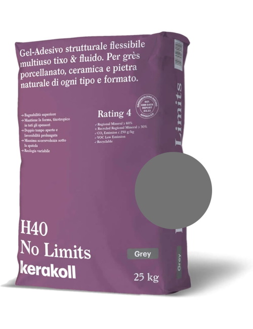 H40 No Limits Kerakoll / 25 kg / Grigio