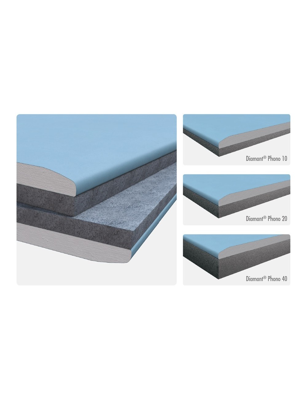 Cartongesso Knauf Diamant Phono / 12,5+20 mm / 1200x2000 / c/fibra