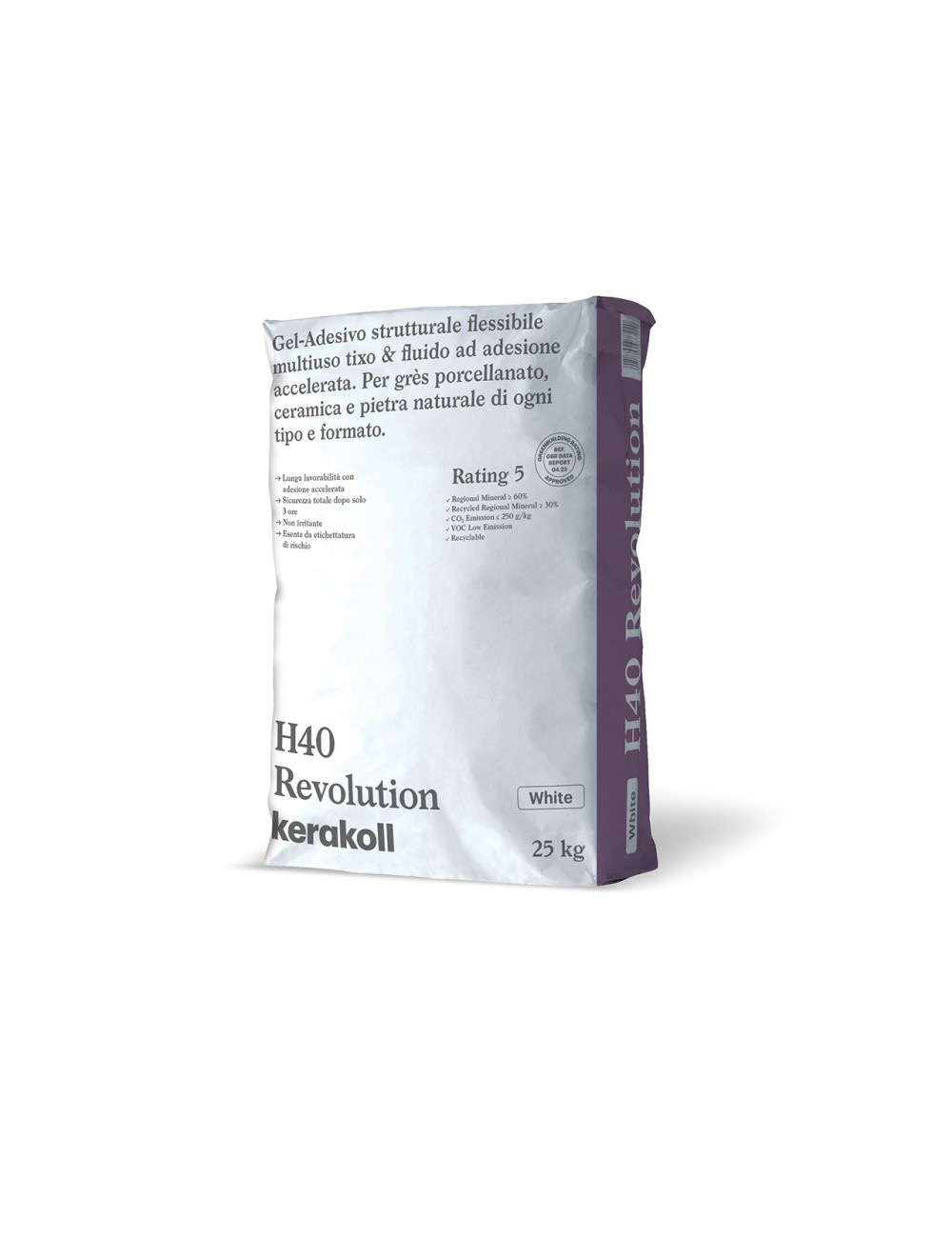 H 40 Revolution Bianco Kerakoll / 25 kg