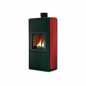 Palazzetti stufa a legna livia 10.5 finitura rosso 58x52 170h