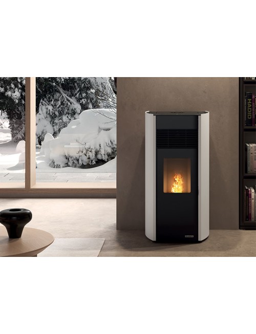 Stufa a pellet ecofire milu' 8 bianca palazzetti