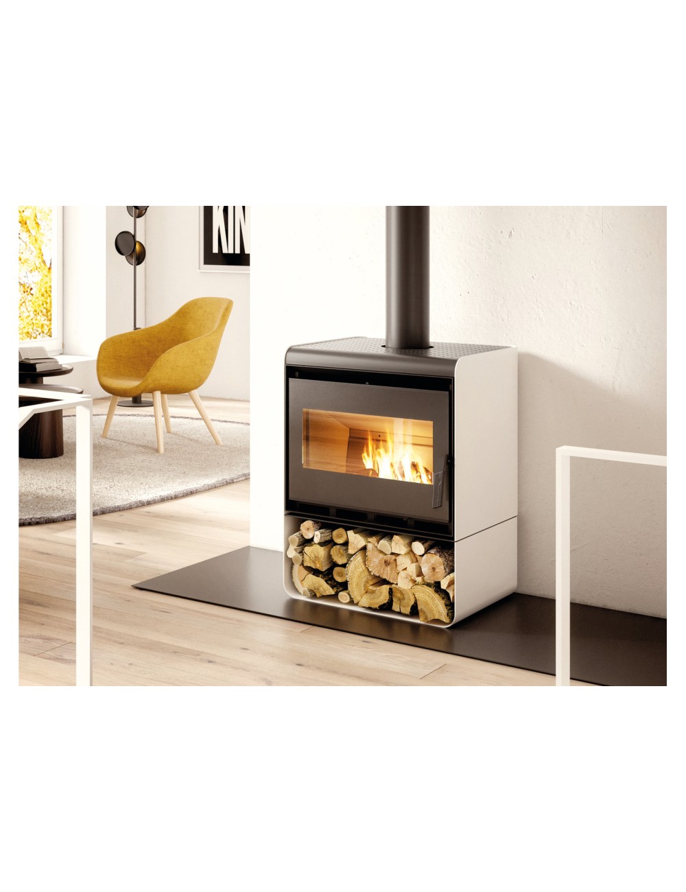 Stufa a legna PALAZZETTI ASIA 80 bianca