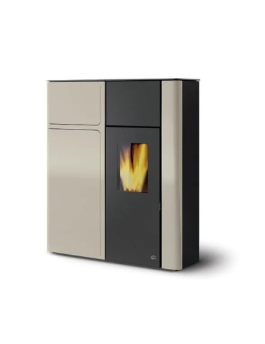 Stufa a pellet karyn 14 kw idro metallo beige royal