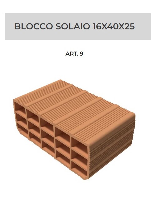 Blocchi solaio h16 senza incastro T2d toppetti