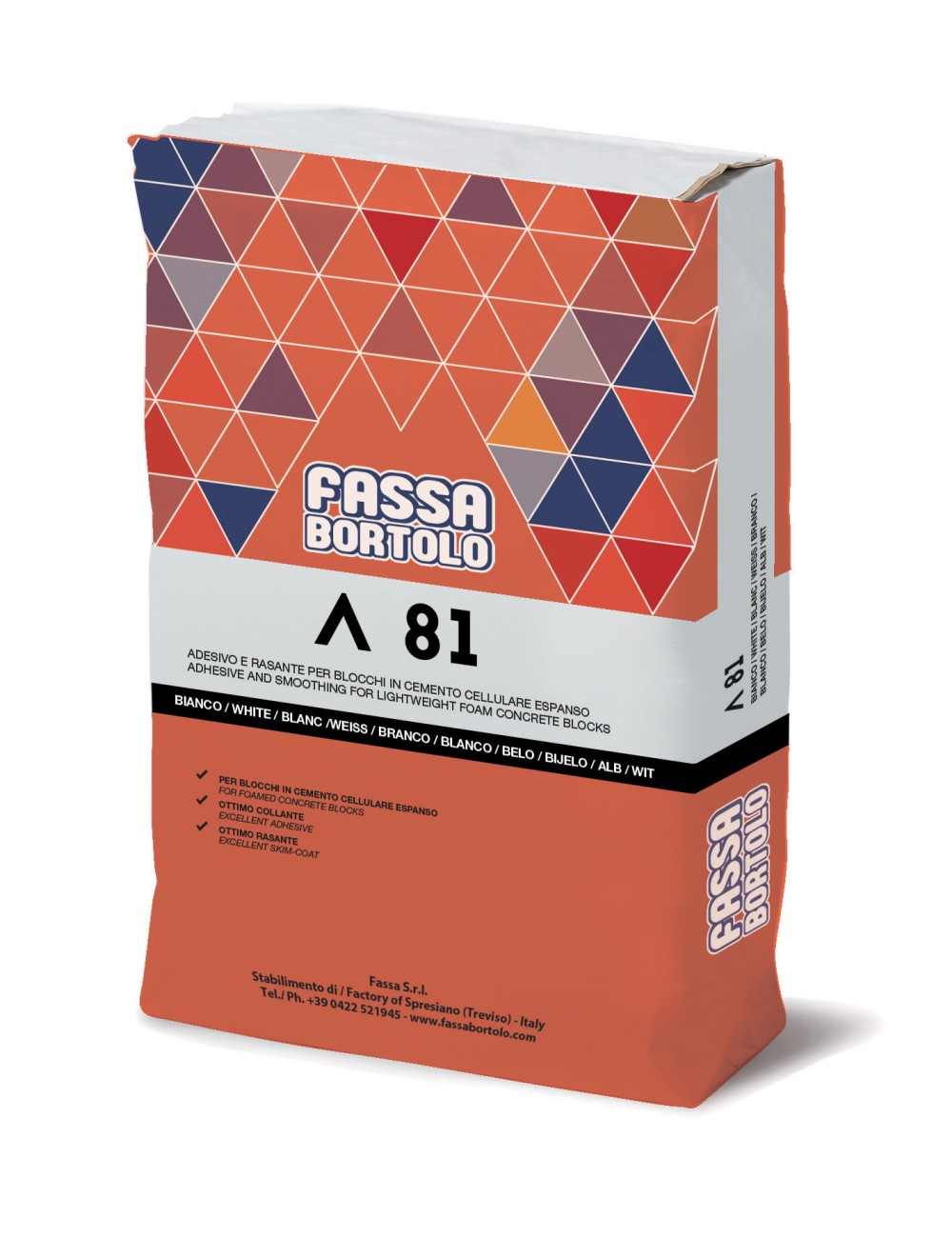 A81 Fassa collante rasante da 25 kg per Ytong e gasbeton
