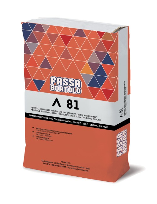 A81 Fassa collante rasante da 25 kg per Ytong e gasbeton