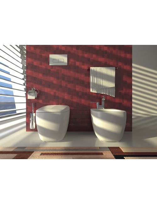 Placca per cassetta incasso ECOPUCCI /  cromo lucido / spessore 4 .7 mm