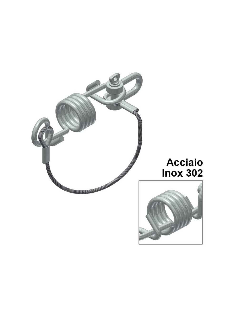 Dissipatore di energia per linea vita con indicatore di tensione