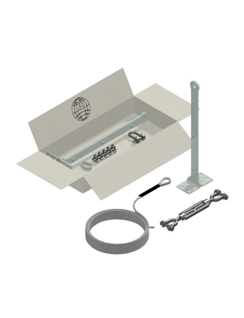 Linea vita ( in kit ) / h 400 mm. / zincato /  8 metri / base piana