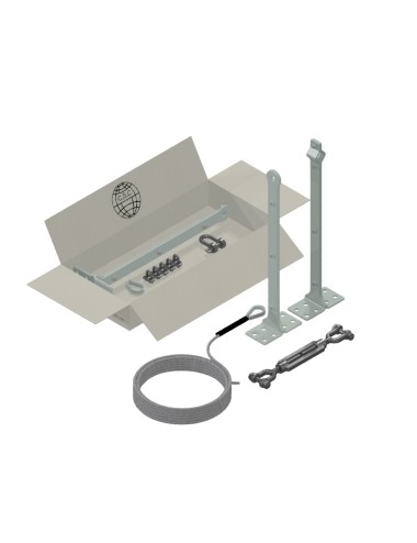 Linea vita ( in kit ) / h 400 mm. / zincato /  16 metri / base piana