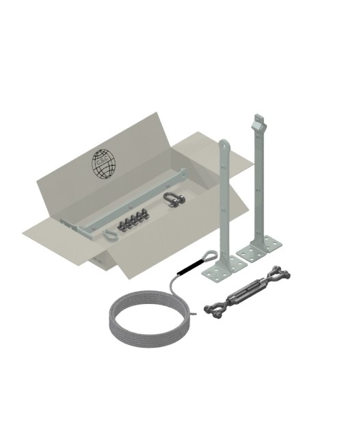 Linea vita ( in kit ) / h 400 mm. / zincato /  16 metri / base piana