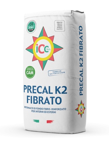 Precal fiber icc / sacchi da 25 kg. / intonaco premiscelato grigio