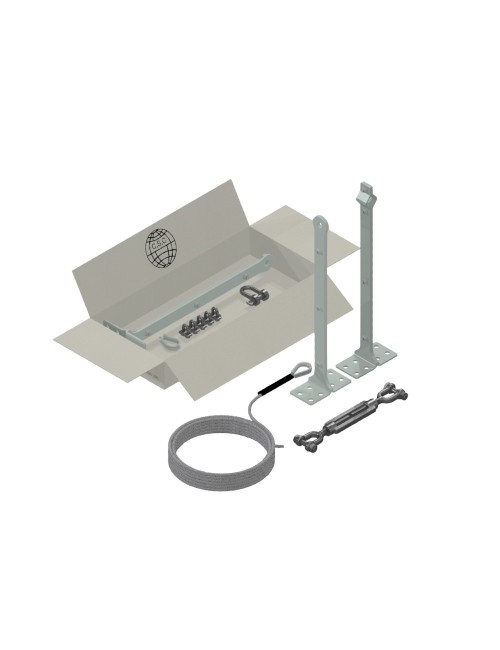 Linea vita ( in kit ) / h 600 mm. / zincato /  16 metri / base piana