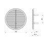 Griglia di ventilazione aerazione / diametro 155 mm./  plastica bianca