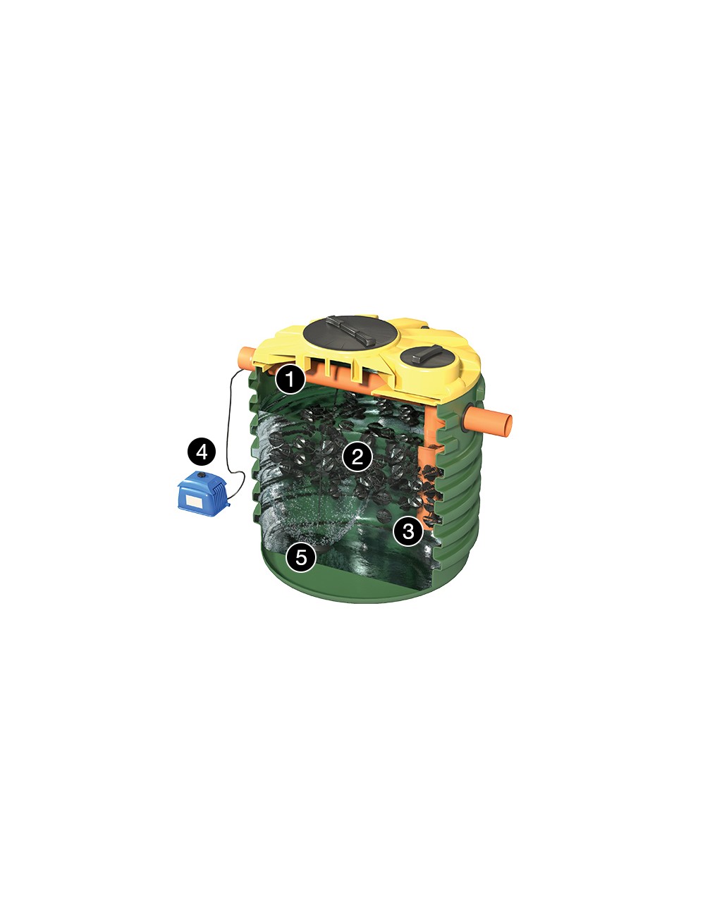 Filtro percolatore aerobico u.a. / NARA 3800 / h196 d171