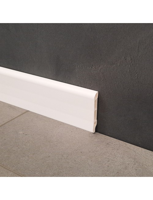 Battiscopa pvc7011 bianco l.2500 h.70 mm. p 10.5 mm