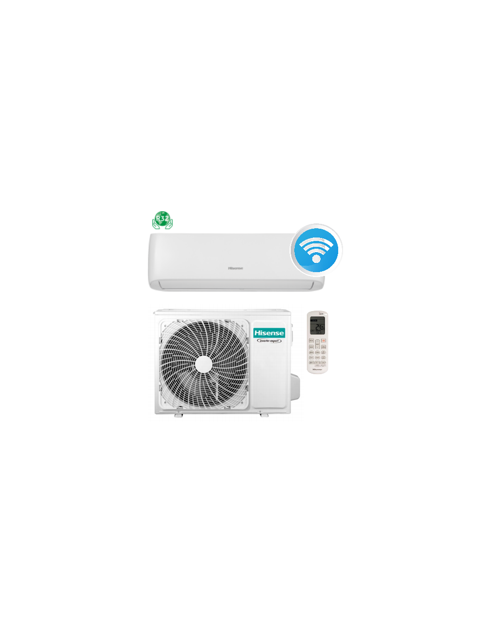 Condizionatore hisense 9000 btu r32 easy smart wi-fi