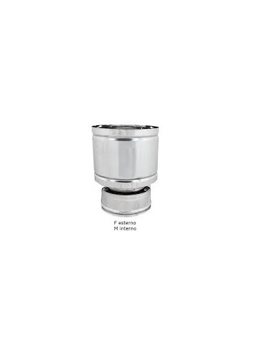 Terminale fumaiolo 4 venti coib.d.100 inox aisi 316l