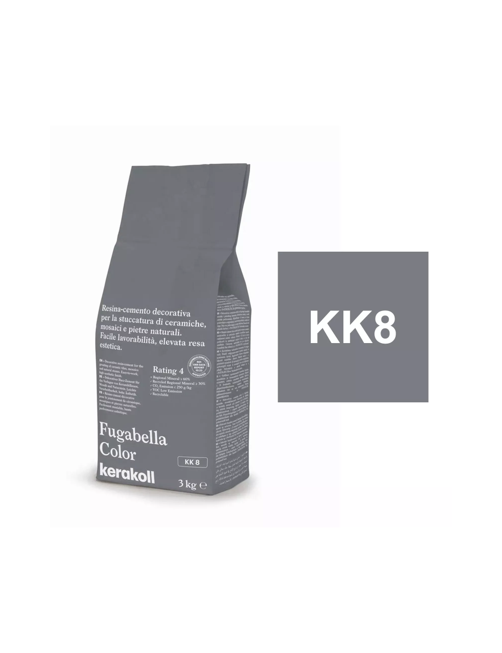 Fugabella color kk 8  - 3 kg (grigio ferro)
