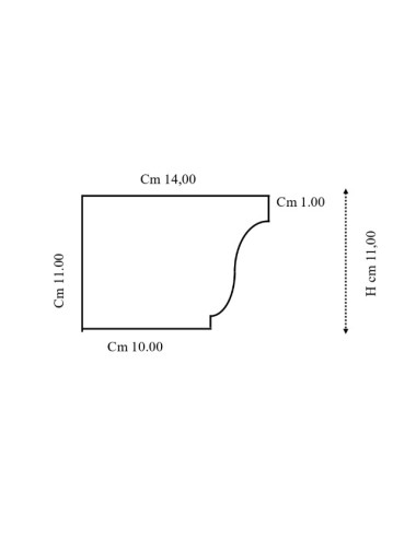 Testata destra per gronda prev.tdm tipo k6 sviluppo 381