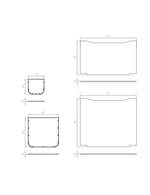 Testata di chiusura per canaletta sab pe.nero.20x20( griglia ghisa)