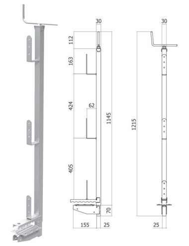 Parapetto universale con bascula csc art.103