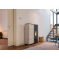 Stufa a pellet ecofire noah 14 kw idro ceramica beige rigenerata