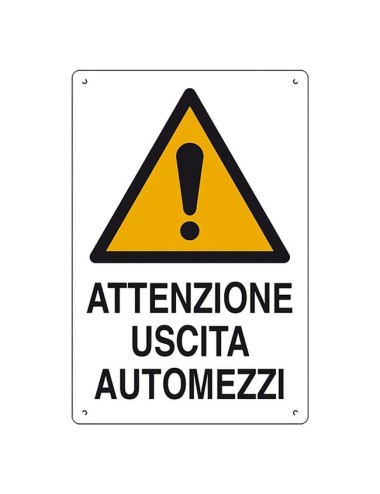 Cartello 60x40 uscita automezzi