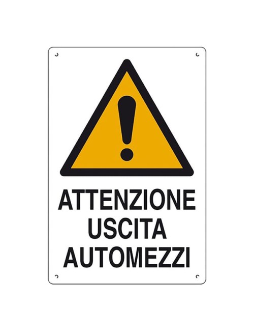 Cartello 60x40 uscita automezzi