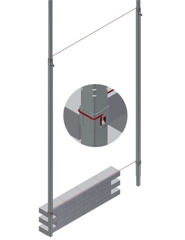 Regola Rigone per pareti con pedale h.230-400 in acciaio zincato