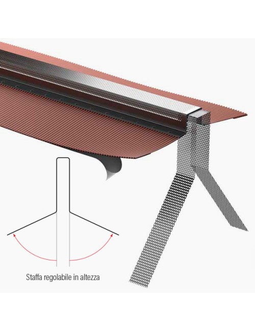 Staffa supporto per sottocolmo colmowings h 230 inox