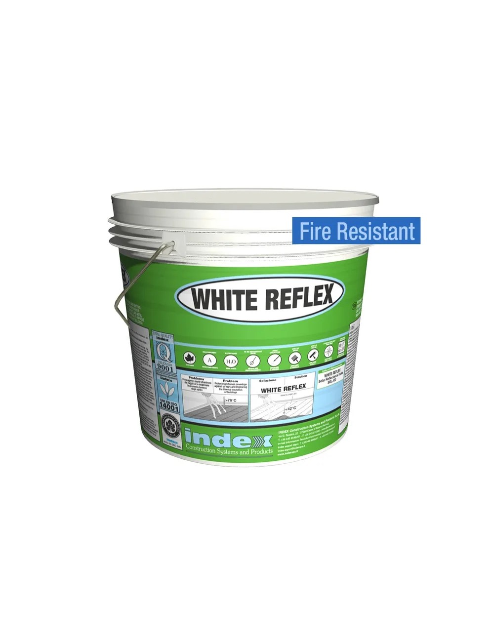 Index White Reflex fire resistant / Pittura per Guaine / 20 kg