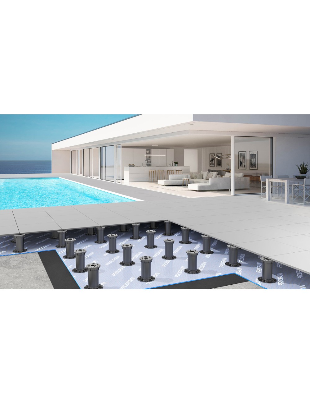 supporti per pavimenti sopraelevati / prosupport tube system / kit completo mm 2 da 34/54 e da 29/49