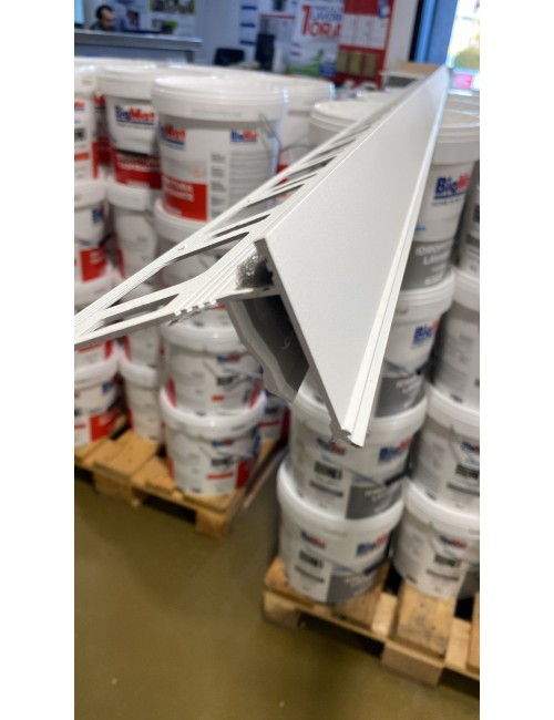 Proterrace DOUBLE DRIP / Profilo gocciolatoio / Alluminio Bianco / 2,7 ml / SP 10 mm