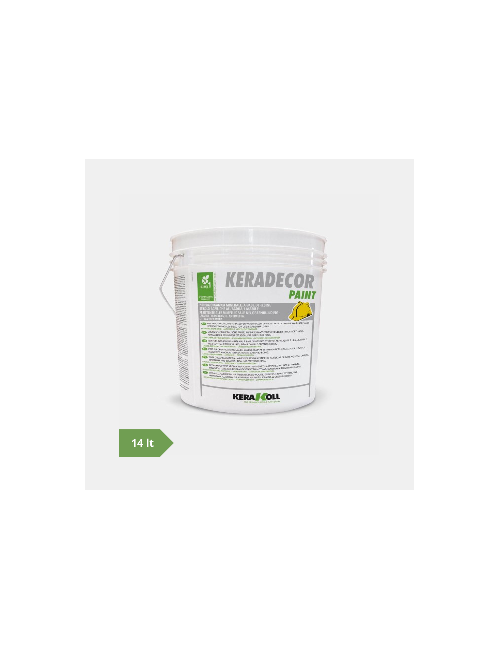 Keradecor Paint / 14 lt / Bianco / Pittura Lavabile Keradecor Paint / 14 lt / Bianco / Pittura Lavabile