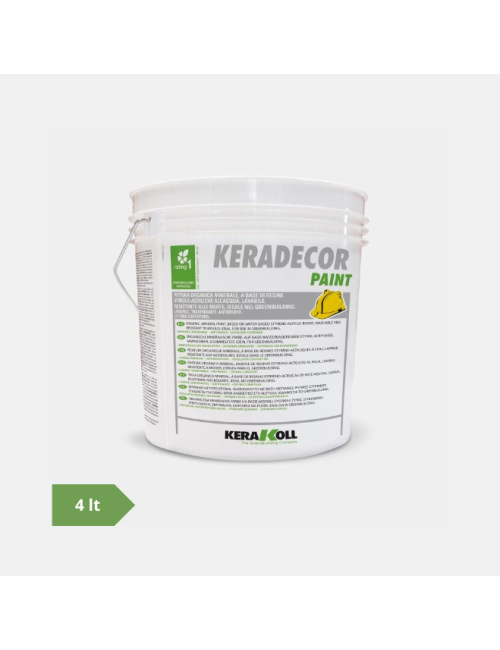 Keradecor Paint / 4 lt  / Bianco / Pittura Lavabile