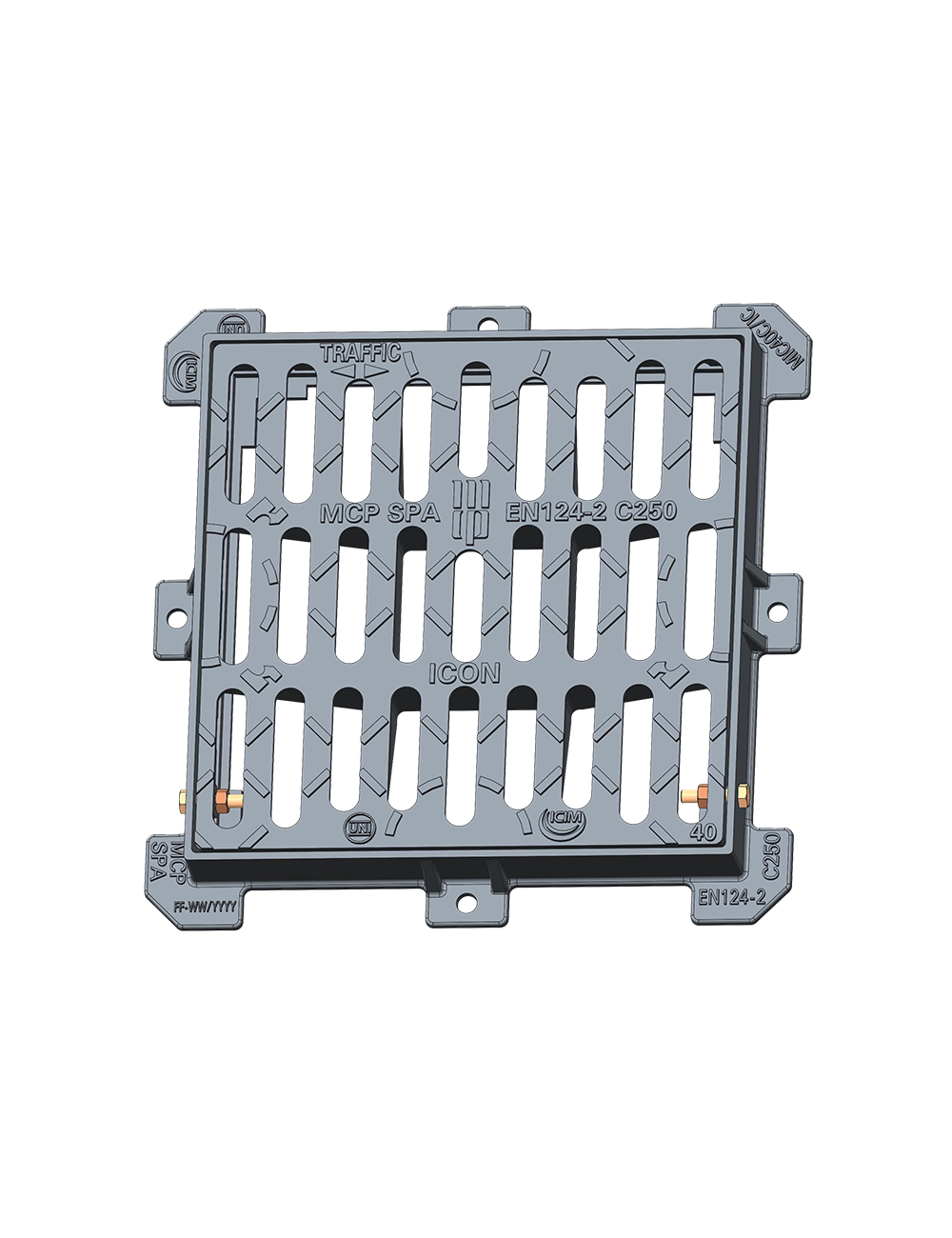 Caditoia Ghisa Piana MCP / 40x40 / C250