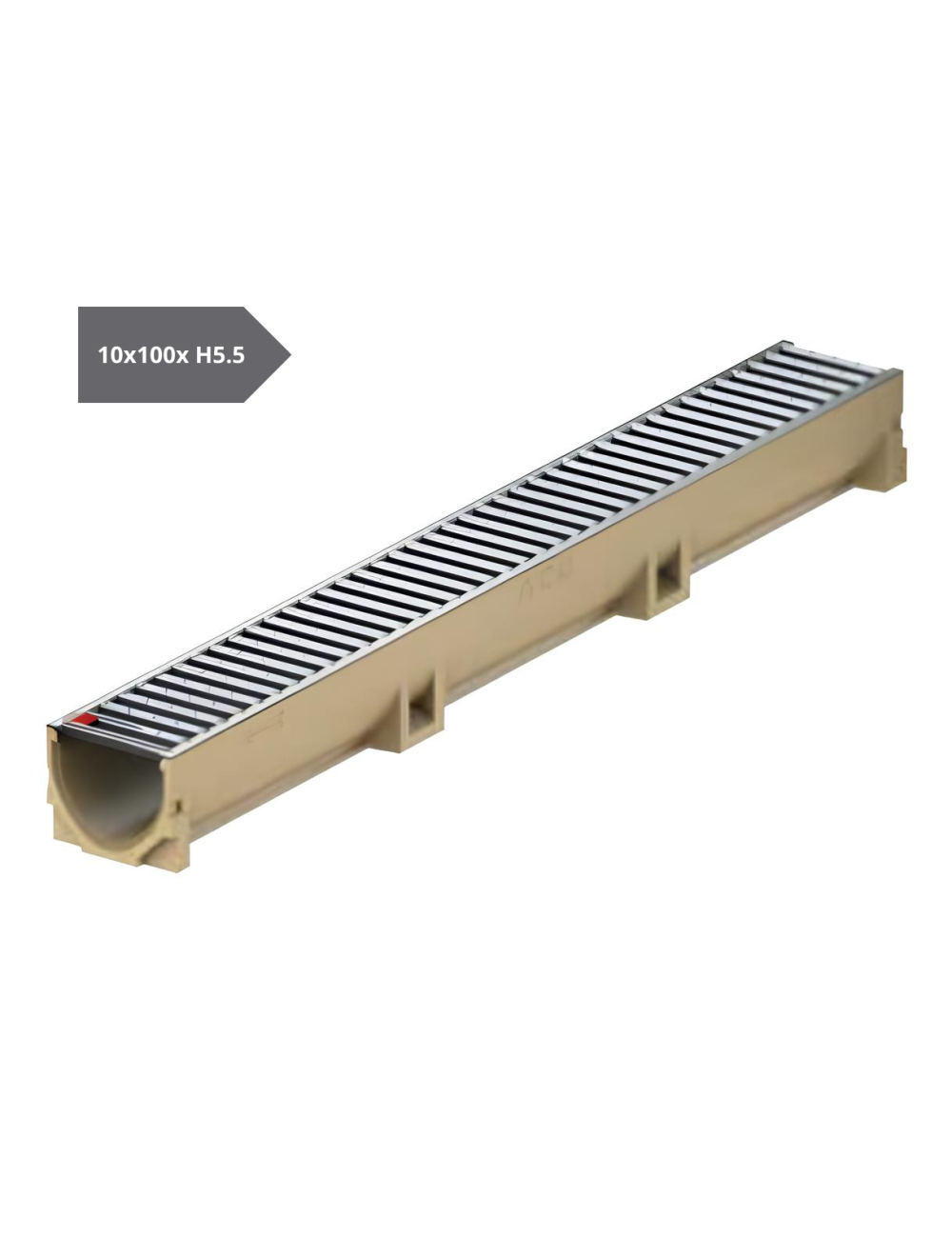 Canaletta drenaggio in CLS Polimerico / 10x100 h5,5 / con griglia zincata Canaletta drenaggio in CLS Polimerico / 10x100 h5,5 / con griglia zincata