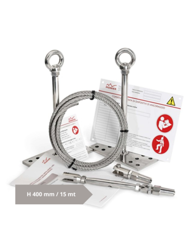 Vitasafe Kit Lineavita Monier / H.400 / 15m / Base Piana