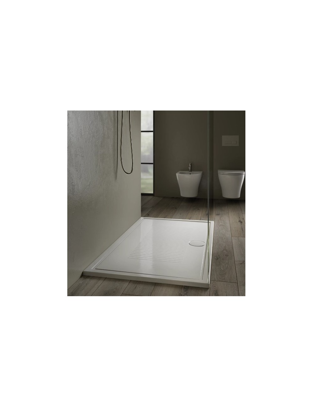 Piatto Doccia HATRIA / 80x100 H3 / scarico tondo