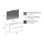 Mobile Bagno Moresco / Verde Opaco / 46x100x55 / 2 cassetti / Specchio / Lampada led