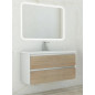 Mobile Bagno Ultra / Rovere Tabacco / 46x60x55 / 2 cassetti / Specchio / Lampada led