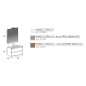 Mobile Bagno Ultra / Rovere Tabacco / 46x60x55 / 2 cassetti / Specchio / Lampada led