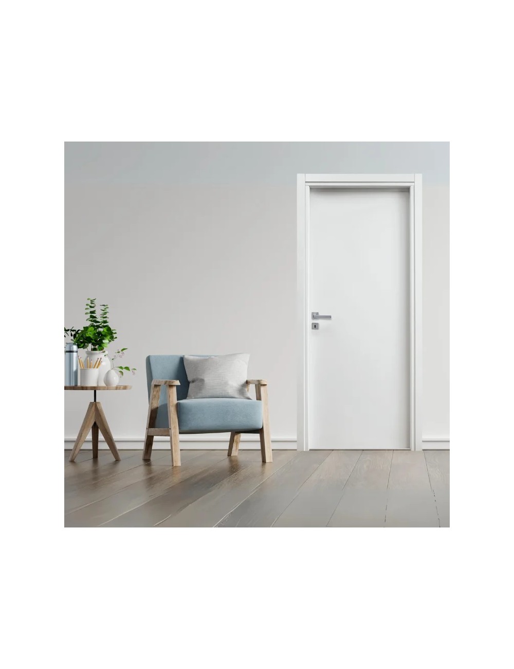 PORTA BATTENTE LAMINATO BIANCO 70*210 REVERSIBILE LA VENUS