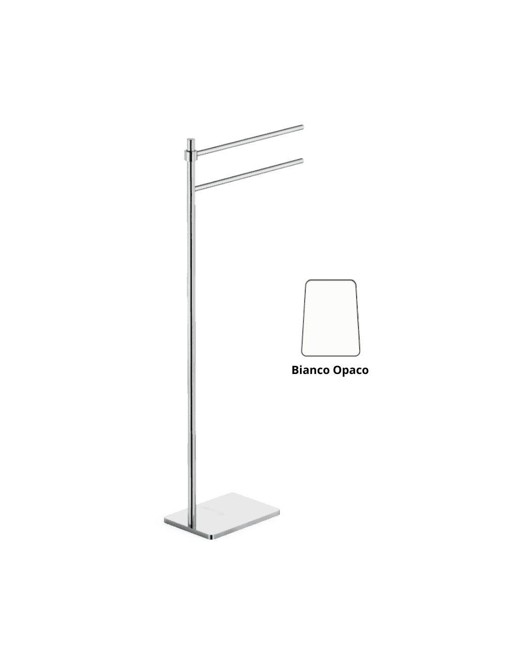 Piantana porta Salviette / 2 Bracci / Bianco Opaco