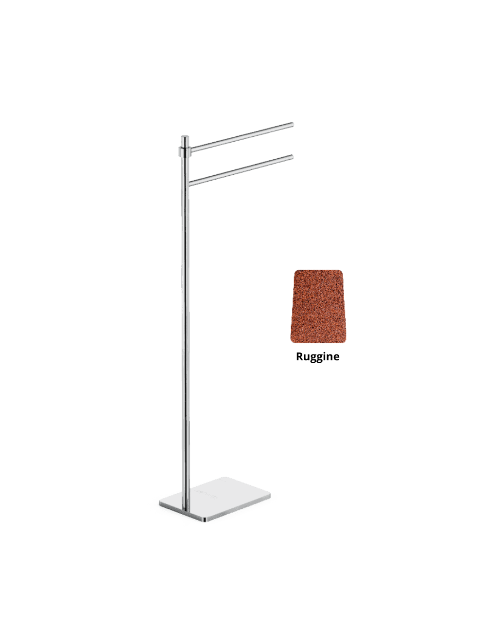 Piantana porta Salviette / 2 Bracci / Ruggine